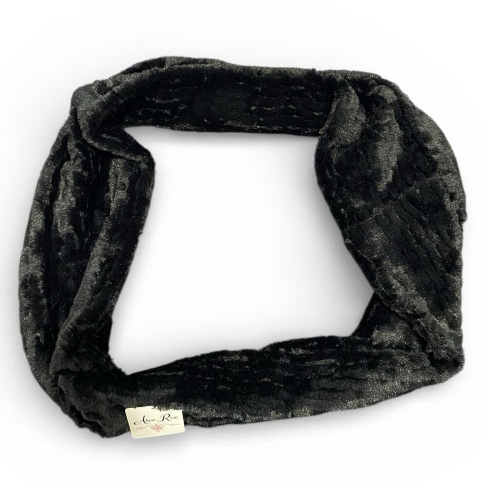 Alexa Rose Women's Winter Infinity Scarf OS Black Faux Fur Neck Warmer NEW